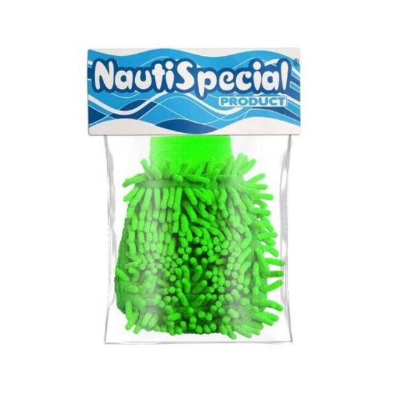 Luva de Microfibra p/ Lavar Lancha NautiSpecial - Verde