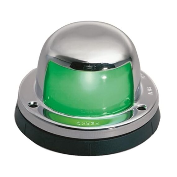 Luz de Navegação BB/BE c/ Tampa em INOX 316, Base em ABS Preto - 12v