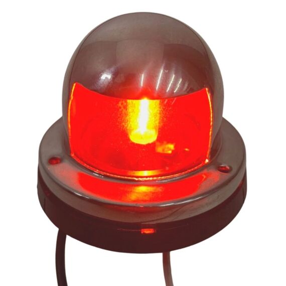 Luz de Navegação BB/BE c/ Tampa em INOX 316, Base em ABS Preto - 12v