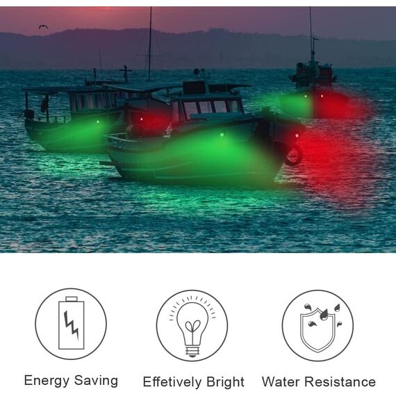 Luz de Navegação BB/BE c/ Tampa em Nylon Branca, Base em ABS Preta