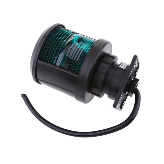 Luz de Navegação BE - Lente Verde 112,5°, Corpo em ABS Preto - TOP - 12m