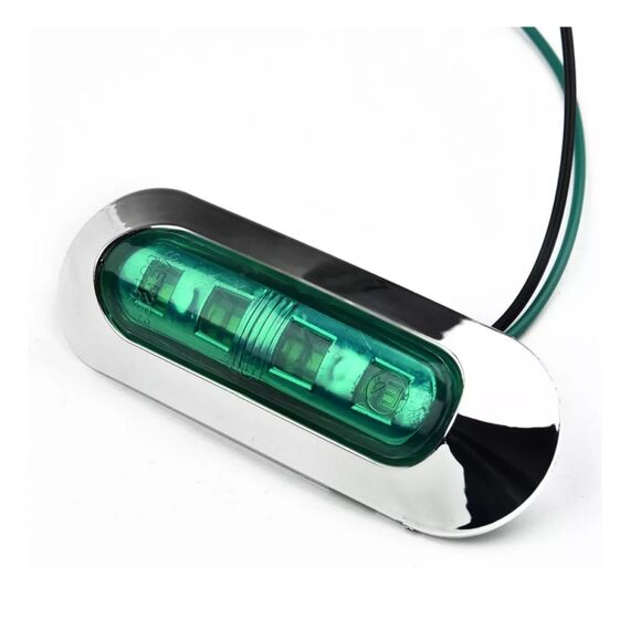 Luz de Navegação Bombordo Boreste Plástico Cromado 12V-24V LED Sobrepor
