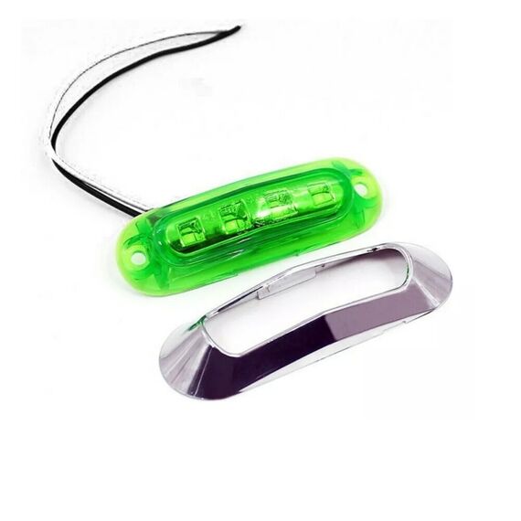 Luz de Navegação Bombordo Boreste Plástico Cromado 12V-24V LED Sobrepor