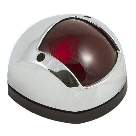 Luz de Navegação Bombordo c/ Tampa em Nylon Cromo Níquel, Base em ABS Preta