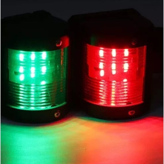 Luz de Navegação FIXA Preta até 12M CXH2-1YB VERMELHA 112,5º