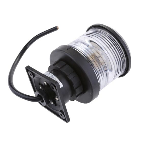 Luz de Navegação Fundeio - Lente Transparente 360°, Corpo em ABS Preto - TOP - 12m