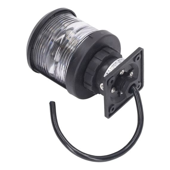 Luz de Navegação Fundeio - Lente Transparente 360°, Corpo em ABS Preto - TOP - 12m