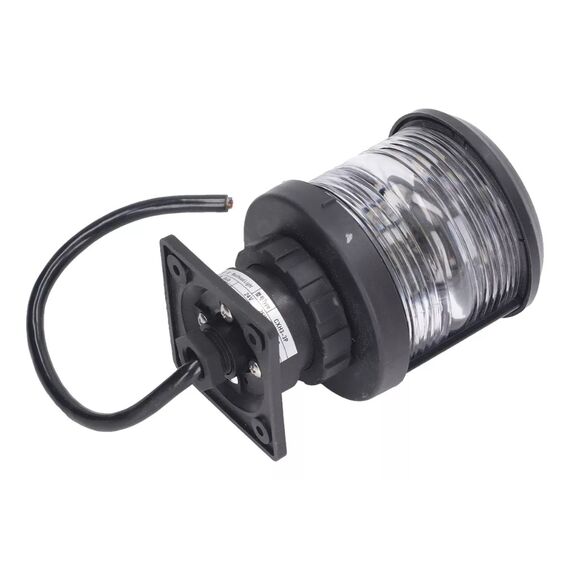 Luz de Navegação Fundeio - Lente Transparente 360°, Corpo em ABS Preto - TOP - 12m