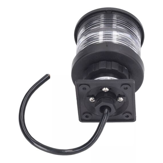 Luz de Navegação Fundeio - Lente Transparente 360°, Corpo em ABS Preto - TOP - 12m