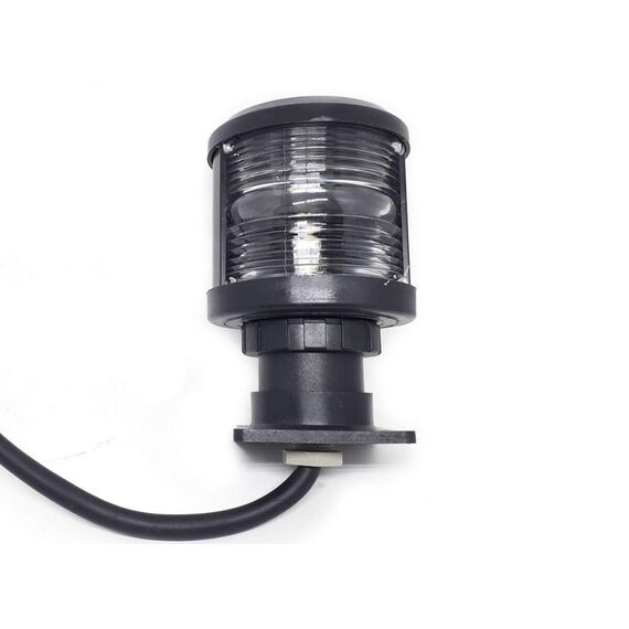 Luz de Navegação Mastro - Lente Transparente 225°, Corpo em ABS Preto - TOP - 12m