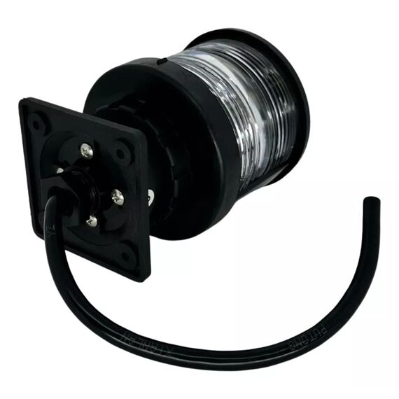 Luz de Navegação Mastro - Lente Transparente 225°, Corpo em ABS Preto - TOP - 12m