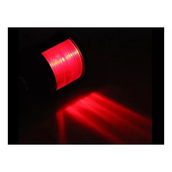 Luz de Navegação Mastro - Lente Vermelha 360°, Corpo em ABS Preto - TOP - 12m