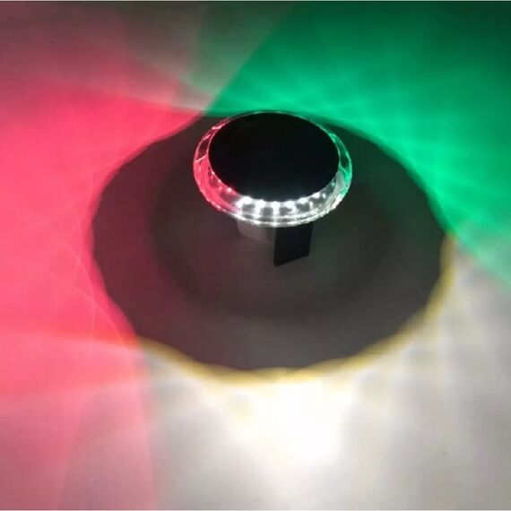 Luz de Navegação, Strobo, BB/BE em LED c/ Suporte p/ Mastro + Controle Remoto Wireless - SOLAR