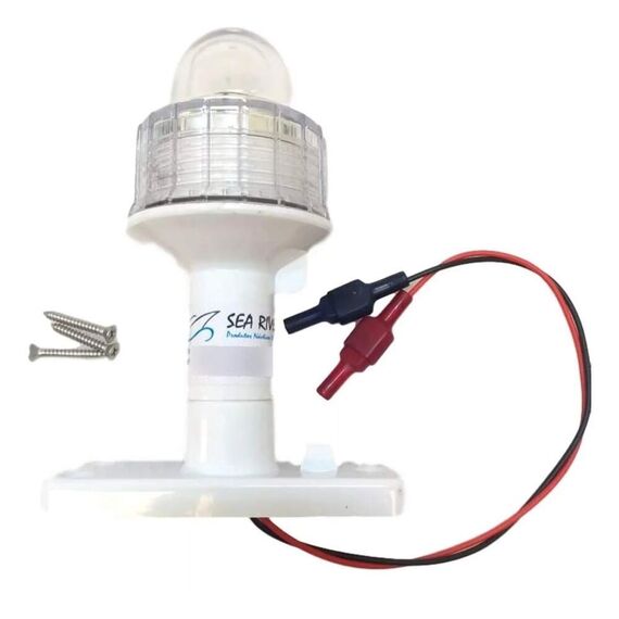 Luz de Navegação TOP Alcançado Fundeio - 9 LEDs - Branca - 15cm