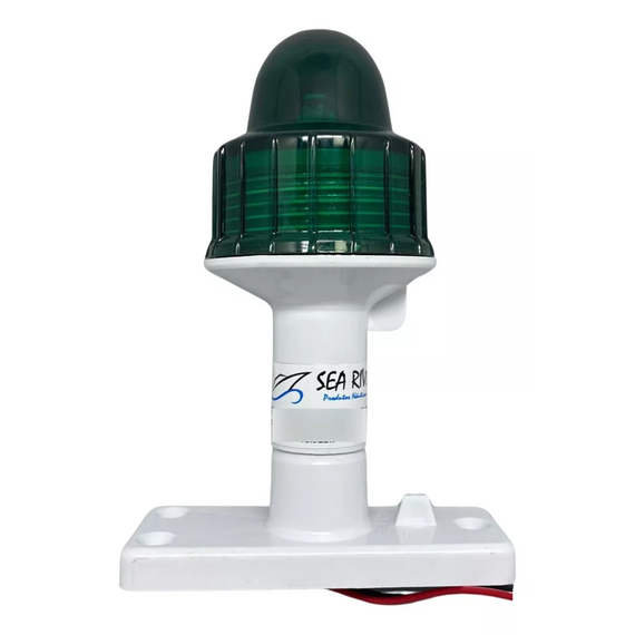 Luz de Navegação TOP Alcançado Fundeio - 9 LEDs - Lente Verde - 15cm