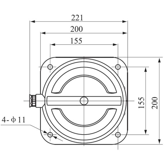 Luz de Navegação Top Dupla - Lente Vermelha 112,5°, Corpo em ABS Preto - HORIZONTAL - Acima 50m