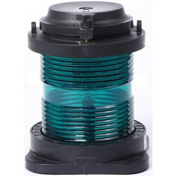 Luz de Navegação Top - Lente Verde 360°, Corpo em ABS Preto - HORIZONTAL