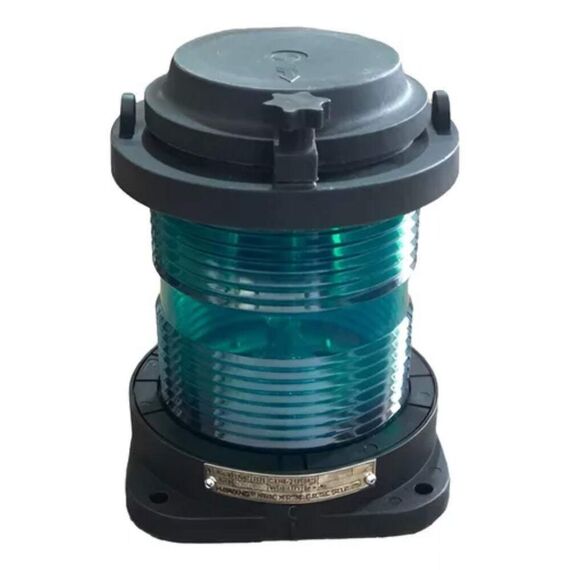 Luz de Navegação Top - Lente Verde 360°, Corpo em ABS Preto - HORIZONTAL