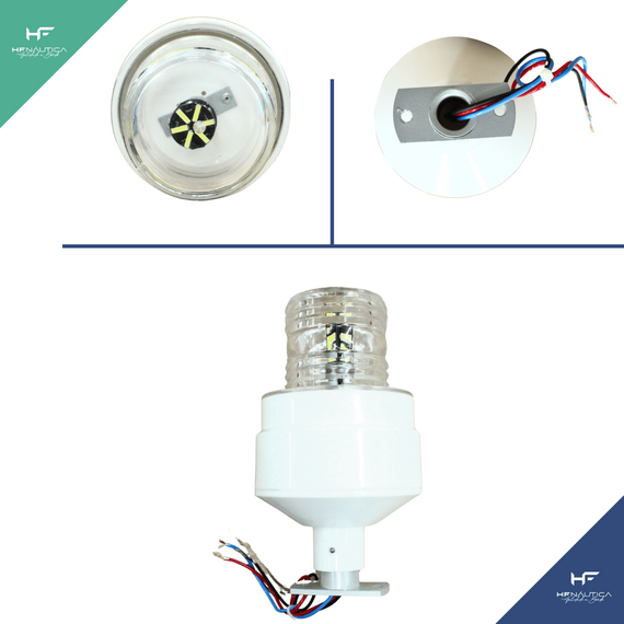 Luz de Navegação e Atracação / Strobo de TOP LED - 2,2 Milhas Náuticas