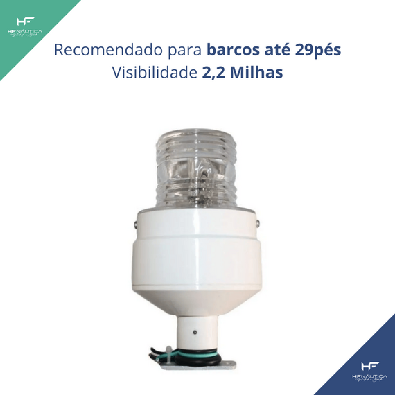 Luz de Navegação e Atracação / Strobo de TOP LED - 2,2 Milhas Náuticas