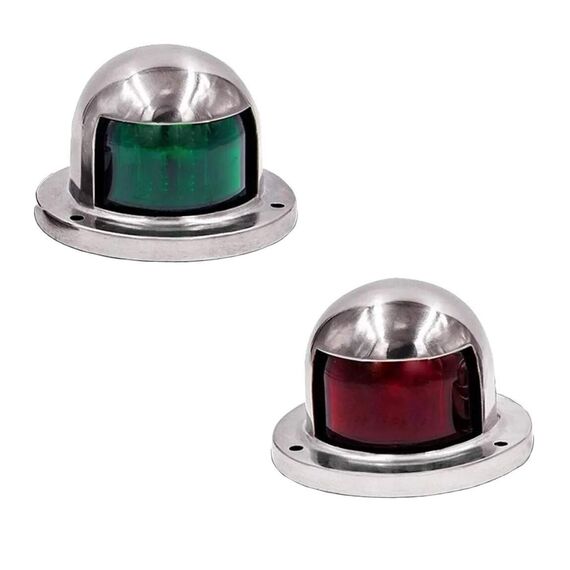 Luz de Proa BB / BE c/ Tampa em Inox, LED - 12v - Par