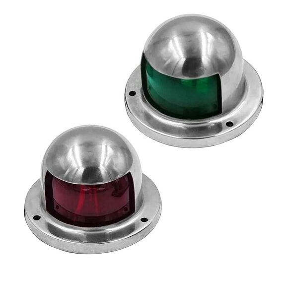 Luz de Proa BB / BE c/ Tampa em Inox, LED - 12v - Par