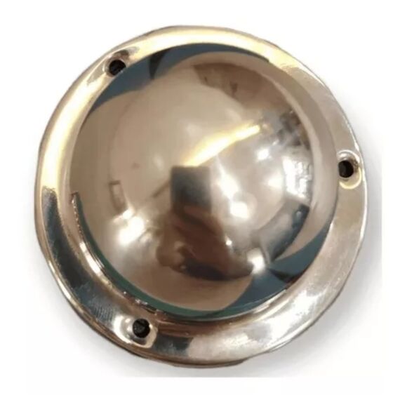 Luz de Proa Bicolor c/ Tampa em Inox, Base em ABS Preto - 12v