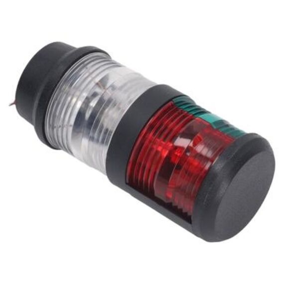Luz de TOP tricolor - Navegação 360° + Bicolor 360°, Corpo em ABS Preto