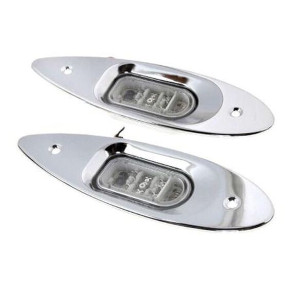 Luz Olho de Tubarão em LED em Aço INOX