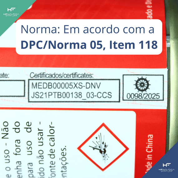 Sinalizador Fumígeno Flutuante Laranja - Navegação em Águas Costeiras - Mar Aberto - EUROSUL
