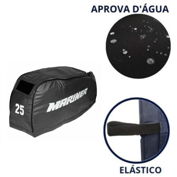 Capa de Capô p/ Motores de Popa - Mariner 25HP (Mod: Americano)