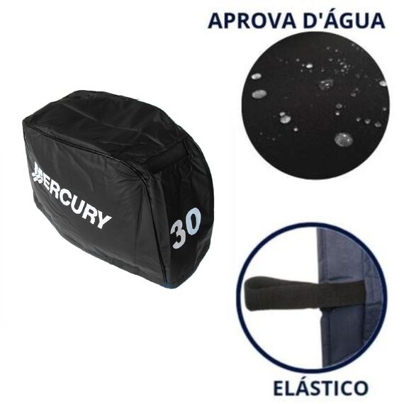 Capa de Capô p/ Motores de Popa - Mercury 30HP (Mod: SEAPRO)