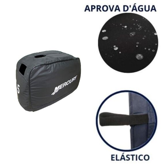 Capa de Capô p/ Motores de Popa - Mercury 5HP Moderno