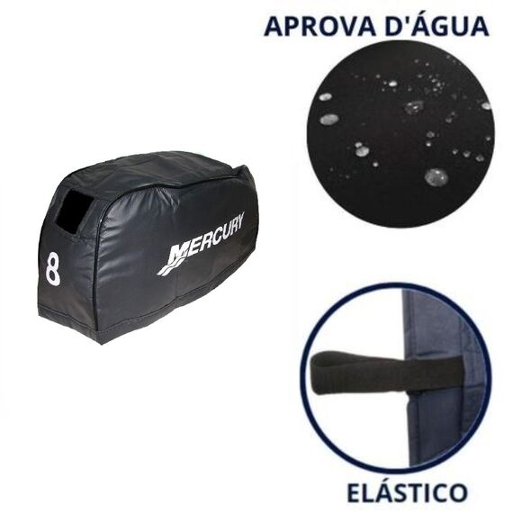 Capa de Capô p/ Motores de Popa - Mercury 8HP Após 95
