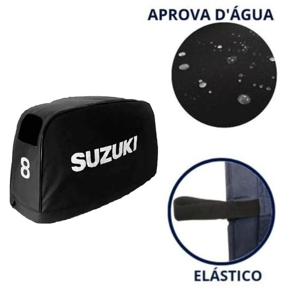 Capa de Capô p/ Motores de Popa - Suzuki 8 HP (Moderno)