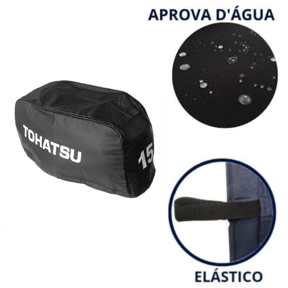 Capa de Capô p/ Motores de Popa - Tohatsu 15 HP Após 97