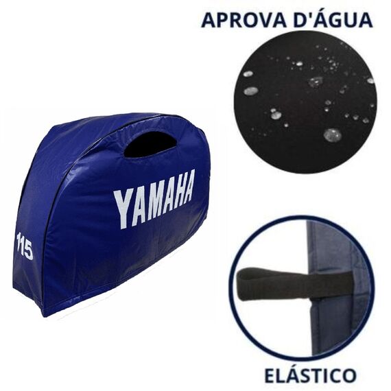 Capa de Capô p/ Motores de Popa - Yamaha 115 HP 4 Tempos - Após 2015