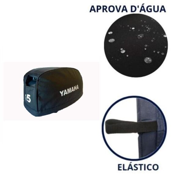 Capa de Capô p/ Motores de Popa - Yamaha 15 HP DMHS