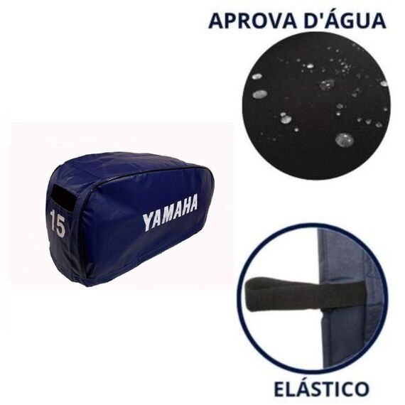 Capa de Capô p/ Motores de Popa - Yamaha 15 HP GMHS