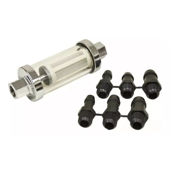 Filtro de Combustível em Linha - Inox/Vidro - Universal - Seachoice
