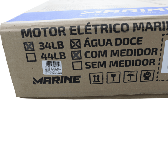 Motor Elétrico Marine PHANTOM - 34 Libras - Haste 36" - AGUA DOCE - COM MEDIDOR / DIGITAL -12V - MODELO : FW PHFW34M