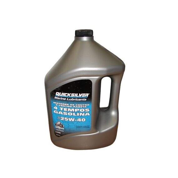 Óleo Quicksilver p/ Motores de Centro Rabeta 4T Gasolina - 8 litros