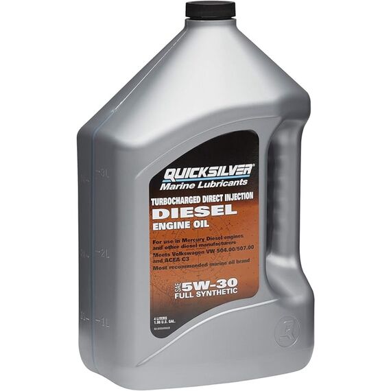 Óleo Quicksilver p/ Motores de Centro Rabeta TDI 4T Diesel - 4 litros