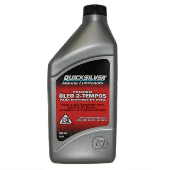 Óleo Quicksilver Premium TC-W3 p/ Motores 2T - 500 ml - 12un.