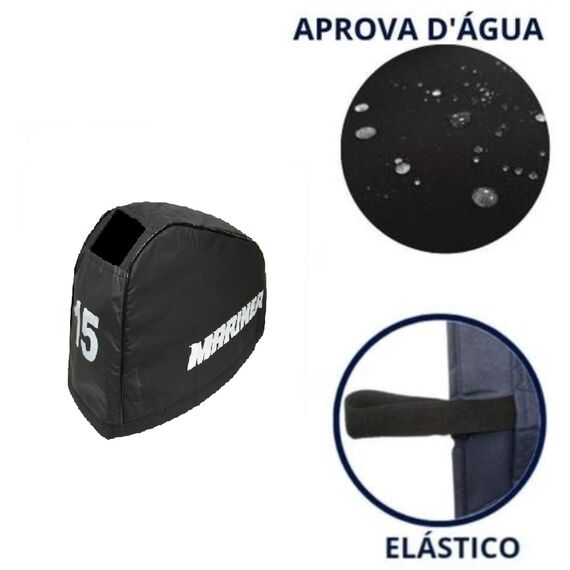 Capa de Capô p/ Motores de Popa - Mariner 15HP (Mod: Americano)