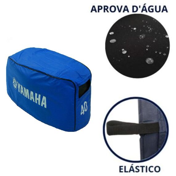 Capa de Capô p/ Motores de Popa - Yamaha 40 HP (Mod: G / J)