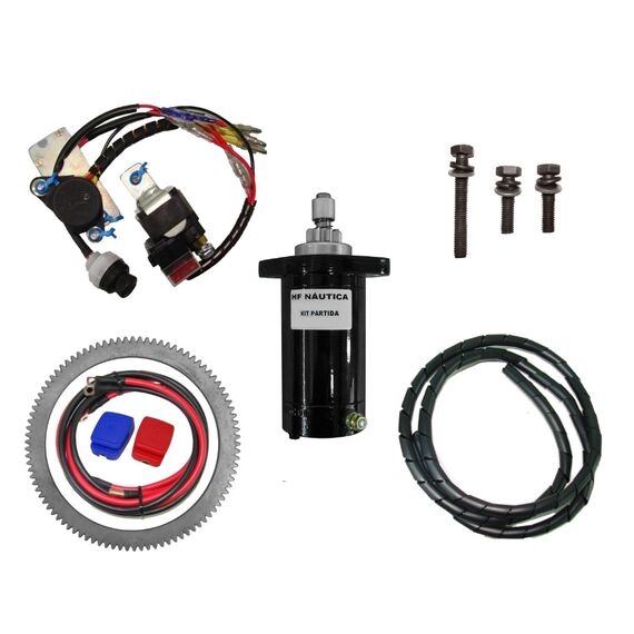 Kit Partida Elétrica Motor de Popa Yamaha 25/30hp - Capo Redondo