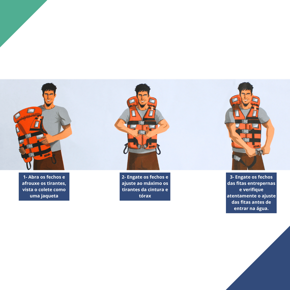 Colete Salva-Vidas Classe II - Jaleco - Tamanho GG - Ativa - Homologado