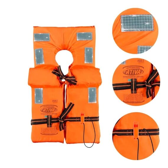 Colete Salva-Vidas Classe II - Tamanho GG - Ativa - Homologado