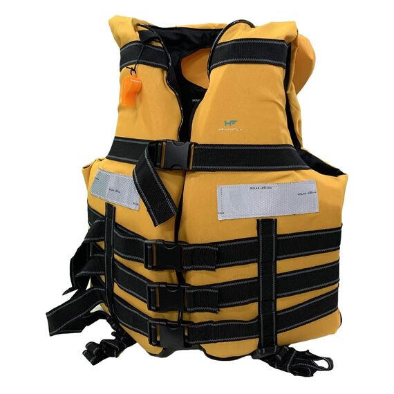 Colete Salva-Vidas Classe IV Plataforma Jaleco c/ Refletivo SOLAS - Tamanho Único - Mar & Cia - Amarelo